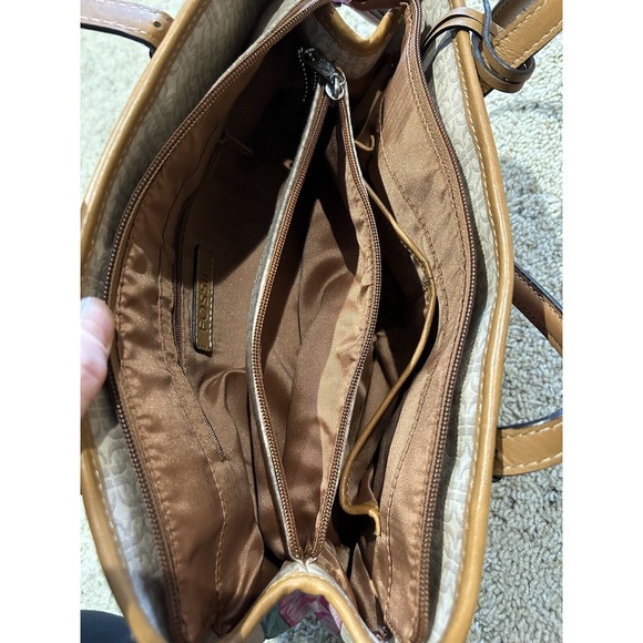 FOSSIL HANDBAG Signature Jacquard & Leather Purse Hand Bag Stripe C24 - Picture 6 of 16